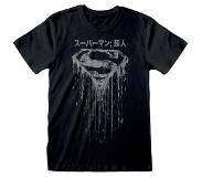 Heroes Official Dc Comics Superman Distressed Japanese Short Sleeve T-shirt Grå M Man