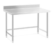 Royal Catering Rostfri arbetsbänk - 120 x 70 cm - Skyddskant - 93 kg lastkapacitet - Royal Catering