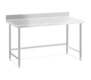 Royal Catering Rostfri arbetsbänk - 150 x 70 cm - Skyddskant - 93 kg lastkapacitet - Royal Catering