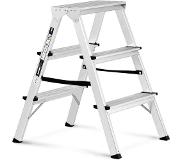MSW Trappstege - 2 x 3 steg - Aluminium - Höjd 65 cm