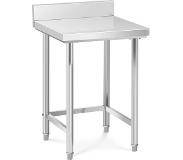 Royal Catering Rostfri arbetsbänk - 64 x 64 cm - Skyddskant - 200 kg