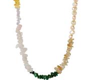 STINE A Jewelry Crispy Coast Necklace - Pacific Colors With Pearls & Gemstones 54-59 cm
