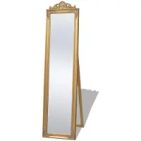 vidaXL Fristående spegel i barockstil 160x40 cm guld