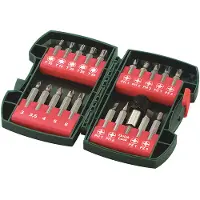 Metabo 630454000 Bit-Set 20 delar Spår, Stjärnspår Phillips, Stjärnspår Pozidriv, Inner-sexkantig, Inner-sextandhålsgrepp (TX)