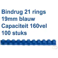 GBC Bindningsspiral 19mm blå | 4028 CombBind | 100st