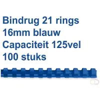 GBC Bindningsspiral 16mm blå | 4028 CombBind | 100st