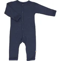 Joha Onesie - Ull/Silke - Marinblå - - 80 - Onesie