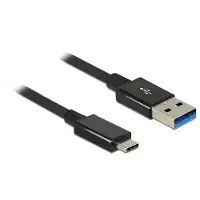 DeLOCK USB-kabel USB-A kontakt, USB-C-kontakt 1.00 m Svart 83983