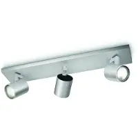 Philips myLiving Runner tak-/väggspotlight 3 x, Skena för spotlight, GU10, 3 lampor, LED, 220-240 V, Aluminium
