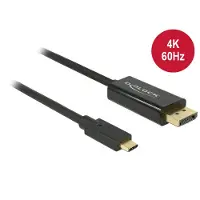 DeLOCK USB Type-C till DisplayPort-kabel (DP Alt Mode) 4K 60 Hz, 2 m