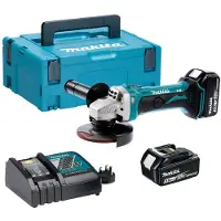Makita Vinkelslip DGA452RTJ; 18 V; 2x5,0 Ah batt.