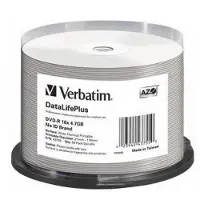 Verbatim DataLifePlus - 50 x DVD-R - 4.7 GB 16x - bred yta utskrivbar med termotryck - spindel