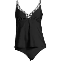 LASCANA Tankini grå / svart / vit