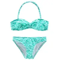 Venice beach Bikini turkos / vit