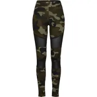 Urban Classics Leggings khaki / oliv / svart