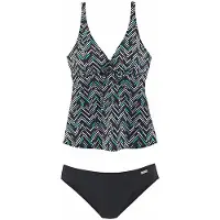 LASCANA Tankini svart / vit
