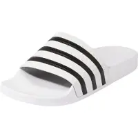 Adidas Originals Badtofflor Adilette - Vit/svart, storlek 39
