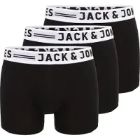 Jack & Jones Boxershorts 'Sense' ljusgrå / svart / vit