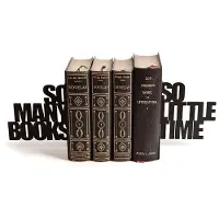 Balvi Bokstöd 'So Many Books' Svart Metall Balvi