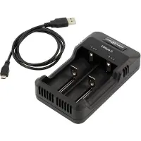 Ansmann Lithium 2 Batteriladdare LiIon, NiCd, NiMH 10340, 10350, 10440, 10500, 12500, 12650, 13500, 13650, 14500, 14650, 16340, 16650, 17650, 17670, 18350,