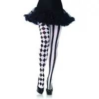 Kamasutoys Sexy LEG AVENUE - SVART/VIT HARLEKJYNTIGHTS TU transparent