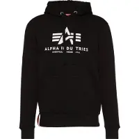 Alpha industries Grundläggande Hoodie Svart M Herrar sort