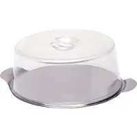 Hendi Bricka i rostfritt stål med genomskinligt lock, rund, diameter 300 mm, Hendi 980101