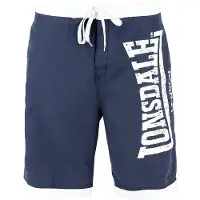Lonsdale Badshorts 'Clennell' marinblå / vit