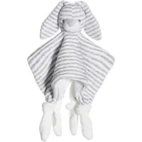 Teddykompaniet Snuttefilt - Kanin - Grå/Vitrandig - - One Size - Snuttefilt