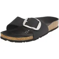 Birkenstock för kvinnor. 1006523 Sandaler i läder Madrid (smal passform) svart (37), Hud, Karta, Ingen, Casual