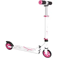 Globber aluminium scooter sparkcykel 125 mm, vit/rosa, AU 347