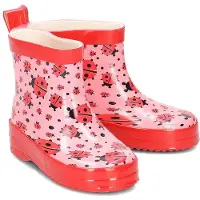 Playshoes Gummistövel rosa / ljusröd / svart