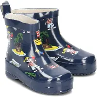 Playshoes Gummistövel mörkblå / brun / gul / röd