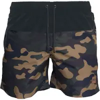 Urban Classics Badshorts brun / ljusbrun / oliv / svart