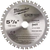 Milwaukee metallsågblad Ø150X20X1,6 34 tänder - 48404080