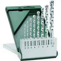 Bosch 2609255462 Sten-spiralborr set 8 delar 3 mm, 4 mm, 5 mm, 6 mm, 7 mm, 8 mm, 9 mm, 10 mm Cylinderskaft 1 set