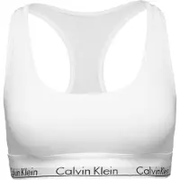 Calvin Klein Enfärgad Tunna Axelband Avslappnad Sport-BH Dam sport-BH Vit F3785-100 S gray