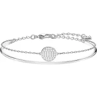 Swarovski Ginger Rund Logotyp Två-i-ett Legeringsarmband Damarmband Silver 5389044 Box (Random Color)