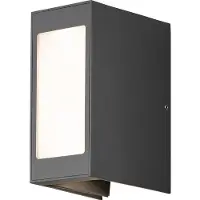 Konstsmide LED utomhus vägglampa Cremona, Svart, Aluminium / grå / zink, Modern, LED-vägglampa utomhus