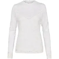 Vila Stasia Lace Långärmad T-shirt Med Hög Hals