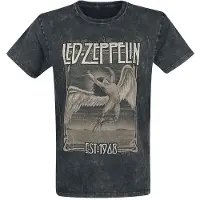 Ginza.se Led Zeppelin: Unisex T-Shirt/Faded Falling (Black) (Small)