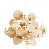 Normann Copenhagen Taklampa , Beige, Vardagsrum, Trä