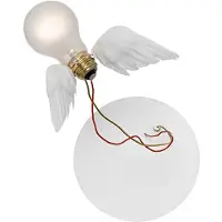 Ingo Maurer Vägglampa , Lucellino NT, dimbara, Vit, Vardagsrum, Design