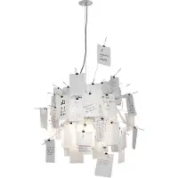 Ingo Maurer Taklampa , Zettel'z 6, Vit, Vardagsrum, Papper / papp