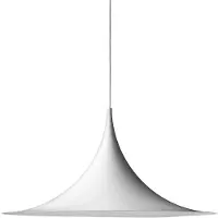 Gubi Taklampa , Semi, dimbara, Vit, Vardagsrum, Metall, Design