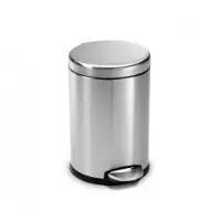 Simplehuman Pedaltunna Rund Mini 4,5 liter Borstat Stål