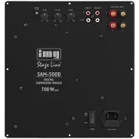 Monacor SAM-500D, 500 W, Aktiv subwoofer, 20 - 200 Hz, 700 W, 22000 ohm (O), Sort
