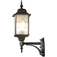 Konstsmide Vägglampa utomhus MILANO, dimbar, Svart, Aluminium / grå / zink, Utomhusvägglampa