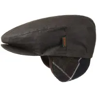 Barbour för män. MHA0294 Grön vaxmönstrad basker (L), Casual, Bomull