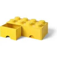 LEGO Förvaringslåda - 8 Knoppar - 50x25x18 - Gul - - One Size - Låda